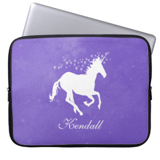 Lila Unicorn Personlig Laptop sleeve