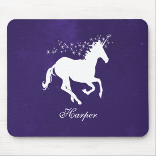 Lila Unicorn Personlig Mouse Pad Musmatta