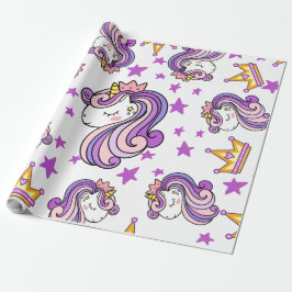 Lila Unicorn Presentpapper