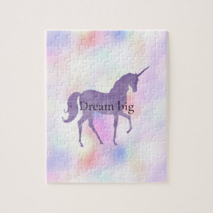 Lila Unicorn Rosa Peach Rainbow Pussel