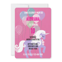Lila Unicorn Stars Birthday