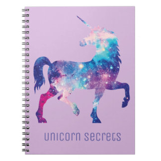 Lila Unicornhemlighetanteckningsbok Anteckningsbok