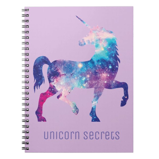Lila Unicornhemlighetanteckningsbok Anteckningsbok (Framsidan)
