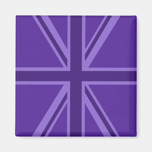 Lila Union Jack Design Magnet (Framsidan)