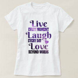 Lila Universe | Levande Laugh Kärlek T-Shirt