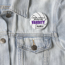 Lila universitets volleyboll anpassad högskola knapp