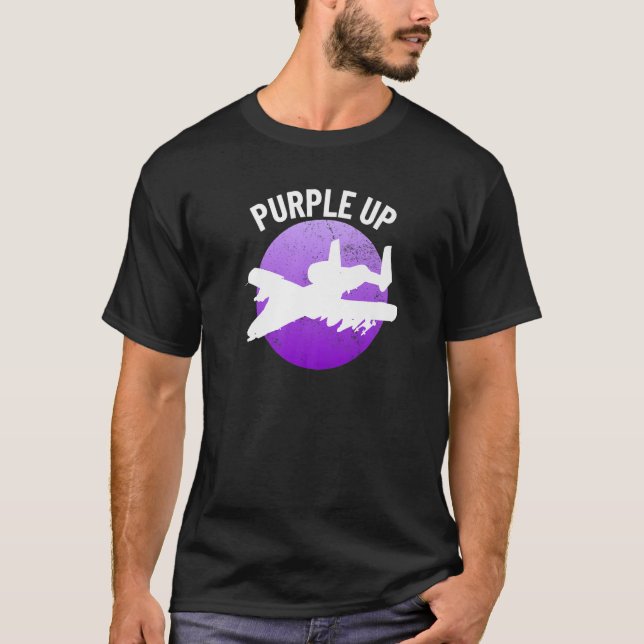 Lila upp A10 Warthog Militära barn Boys A 10 Purp T Shirt (Framsida)