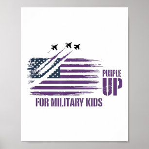 Lila upp för militära barn, amerikanska FL Poster