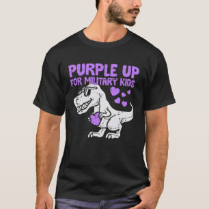 Lila upp för militära barn, militärbarn, Trex di T Shirt
