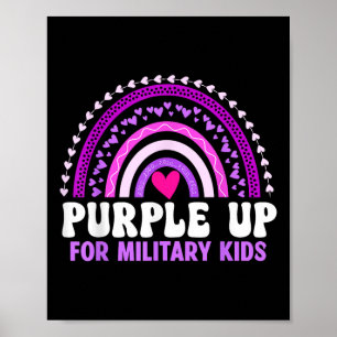 Lila upp för militära barn, militärbarnmånad R Poster