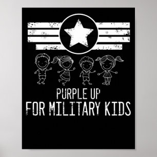 Lila upp för militära barn poster