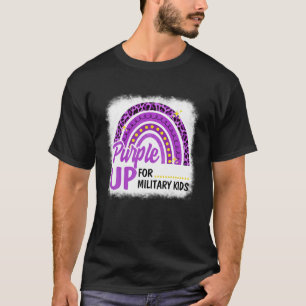 Lila upp för militära barn, regnbåge militära barn t shirt
