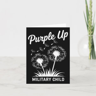 Lila upp för militära Kids Dandelion Militär Chi Kort
