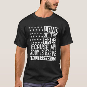 Lila upp för militärens barnland Ledig min Da T Shirt