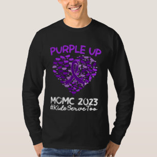 Lila upp i april månad militär barn MOMC Milit T Shirt