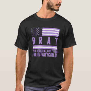 Lila upp militära barn Barn i månaden Medvetna bar T Shirt