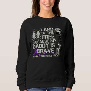 Lila upp militära barn Landet är fritt Min pappa T Shirt
