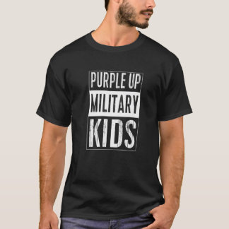 Lila upp militära barn Månadsvis Lila upp militär  T Shirt