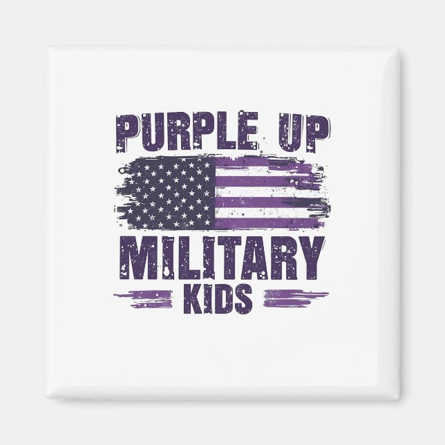 Lila upp militära barn under natten magnet (Framsidan)