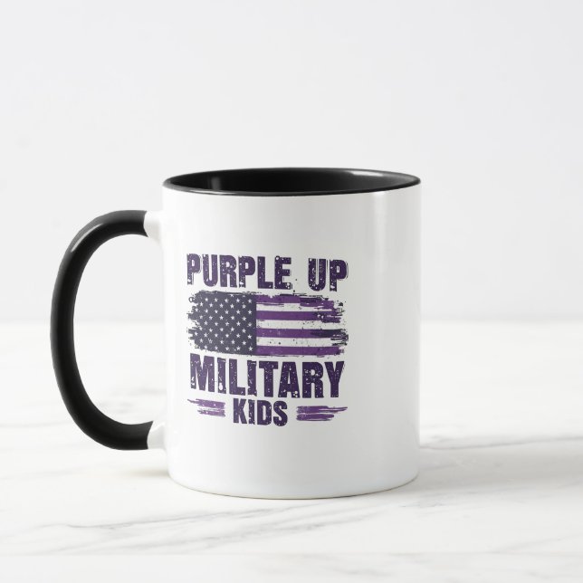 Lila upp militära barn under natten mugg (Vänster)