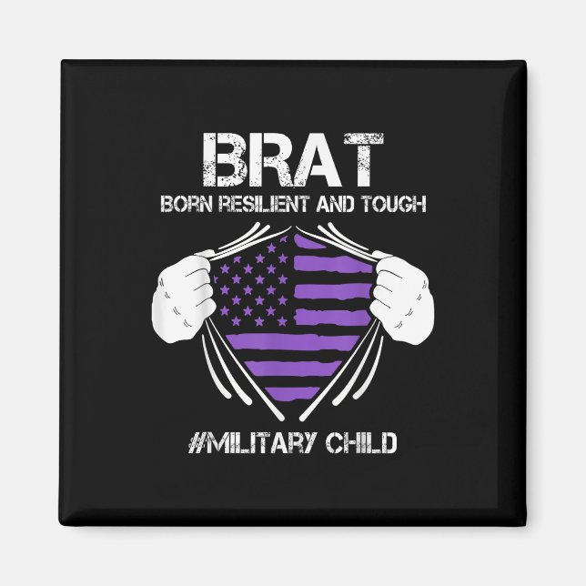 Lila upp militära barnbarn, barnbarn, barnbarn, hä magnet (Framsidan)