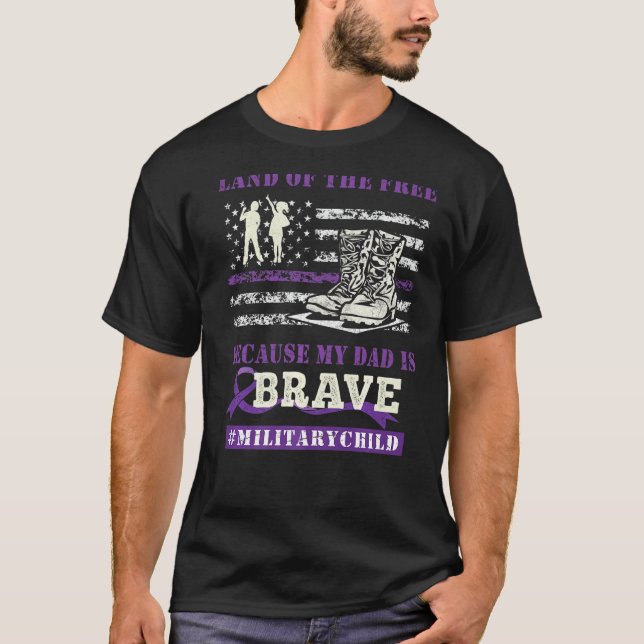Lila upp militärens barnland.. t shirt (Framsida)