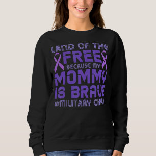 Lila upp militärens land för barnmånaden i det fri t shirt