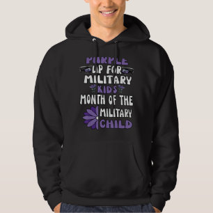 Lila upp Militärt leopard Solrosleache Hoodie