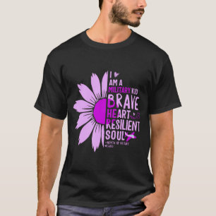 Lila upp till den första månaden av militära barnb t shirt