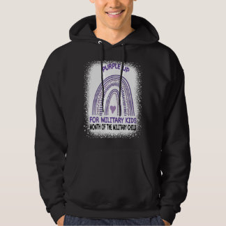 Lila upp till militärens barnmånad hoodie