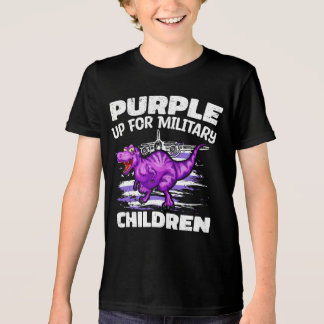 Lila upp till militärens barnmånad t shirt
