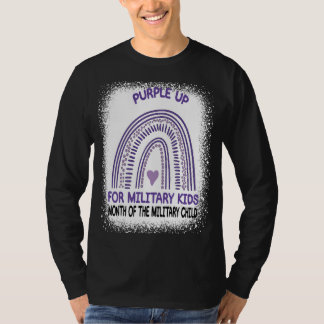 Lila upp till militärens barnmånad t shirt