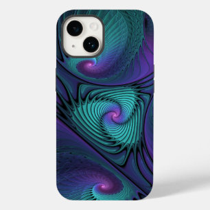Lila Uppfyller turkos Modern Abstrakt Fractal Art