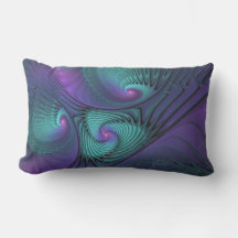 Lila Uppfyller turkos Modern Abstrakt Fractal Art