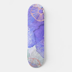 Lila - Utkast Mini Skateboard Bräda 18,5 Cm