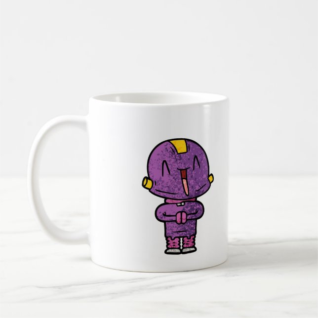 lila utomjording kaffemugg (Vänster)