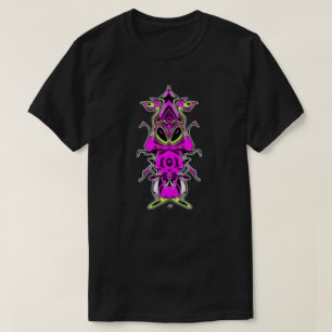 Lila utomjordingekorre konstig tecknad djur t shirt