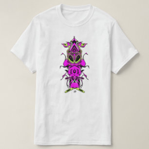 Lila utomjordingsekorre som bär blinkande tofflor t shirt