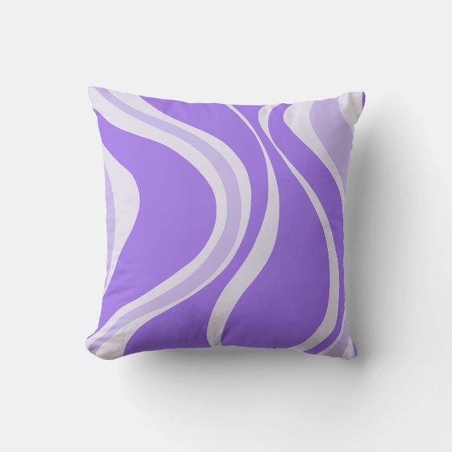 Lila Vågar Pillow Kudde (Framsida)