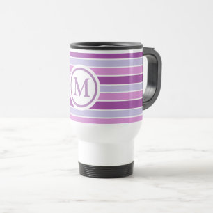 Lila Vågrät Rand Monogram Resemugg