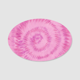 Lila Valentines Tie Dye Mönster, Valentines day Namnbricka