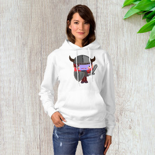 Lila Vampire Viking Womens Hoodie T Shirt