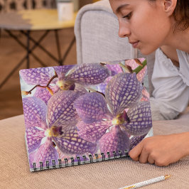 Lila Vanda Orchids Blommigt Anteckningsbok