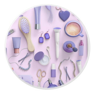 Lila Vanity Bord Knopp