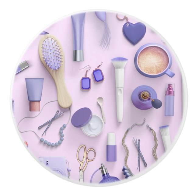 Lila Vanity Bord Knopp (Framsidan)