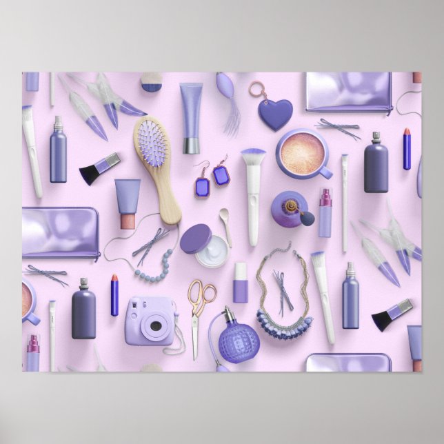 Lila Vanity Bord Poster (Framsidan)