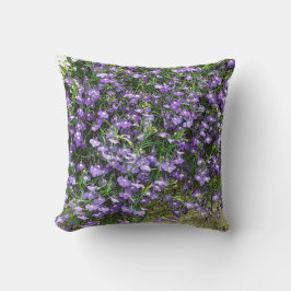Lila Vår blommor Cushion Kudde