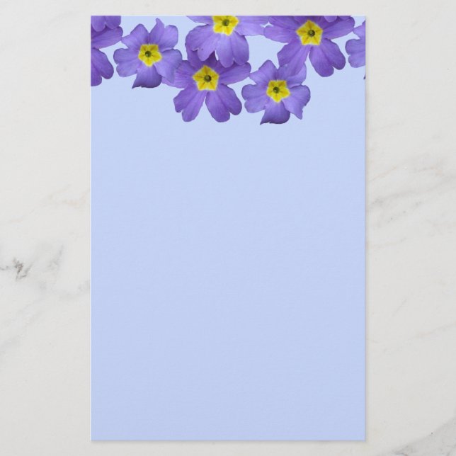 Lila Vår Flower Photo Stationery Brevpapper (Framsida)