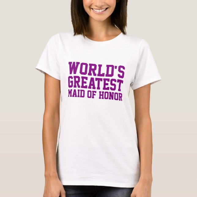 Lila Världsmästare Maid of honor Tee (Framsida)