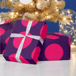 lila & varmrösst prickig födelsedag presentpapper